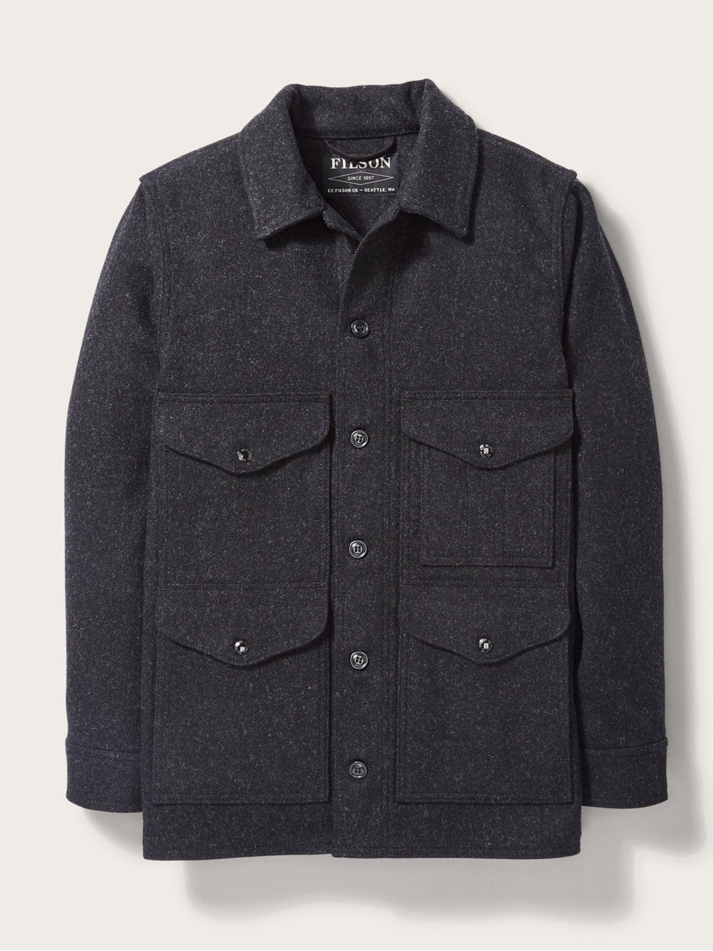 Filson mackinaw Black Wool Field Coat